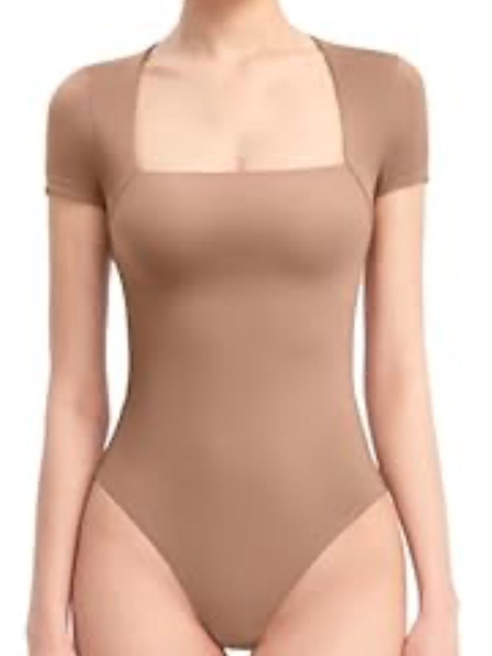 2/$10 | Square neck one piece short sleeve bodysuit